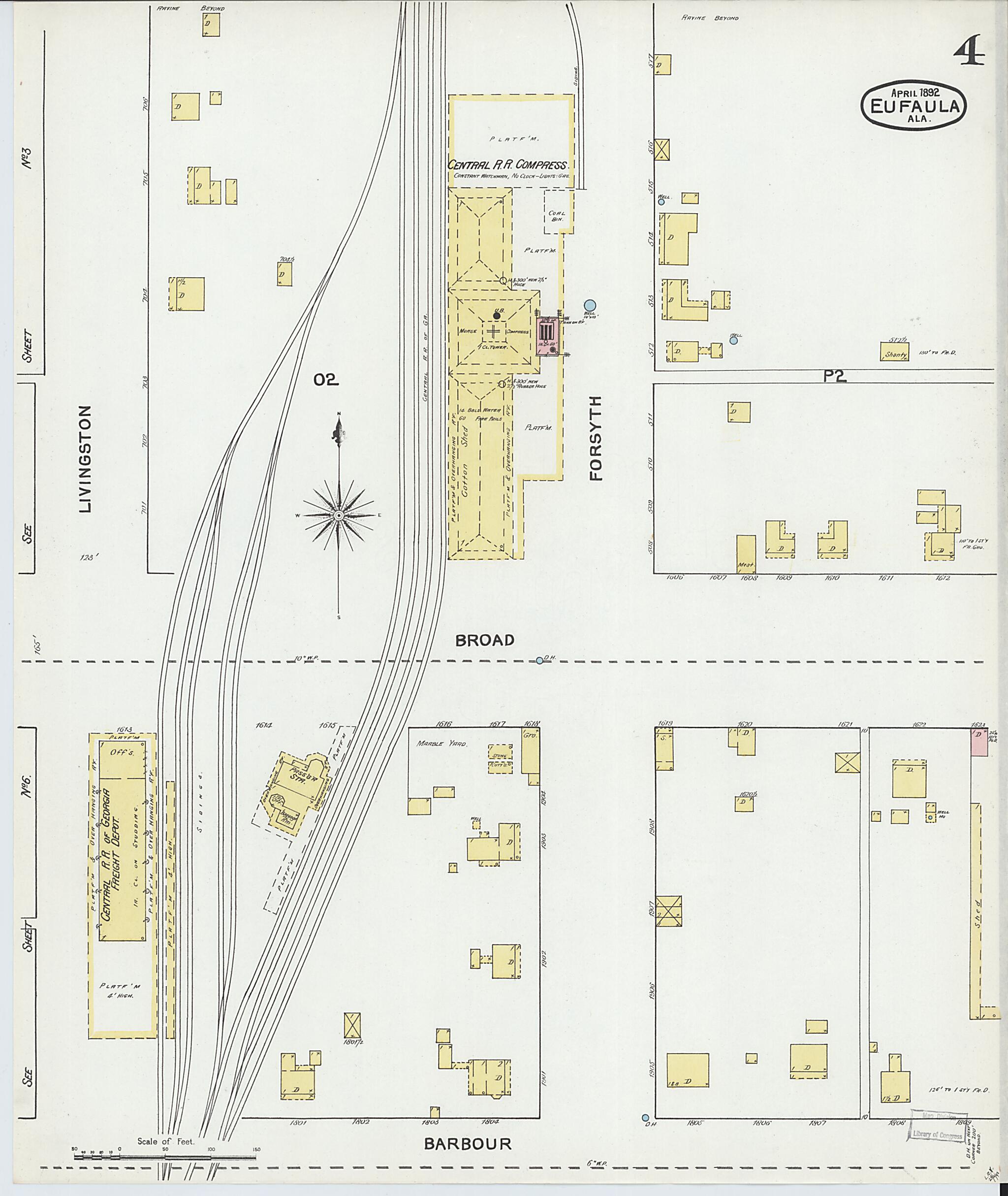 Eufaula, Barbour County, Alabama 1892 (Sheet 4 of 6) by Relic Map Company