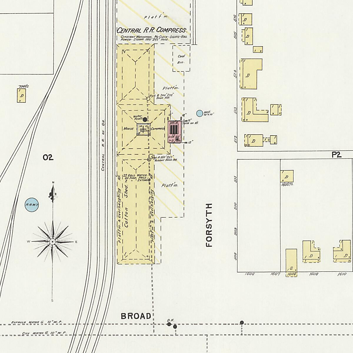 This old map of Eufaula, Barbour County, Alabama was created by Sanborn Map Company in 1897