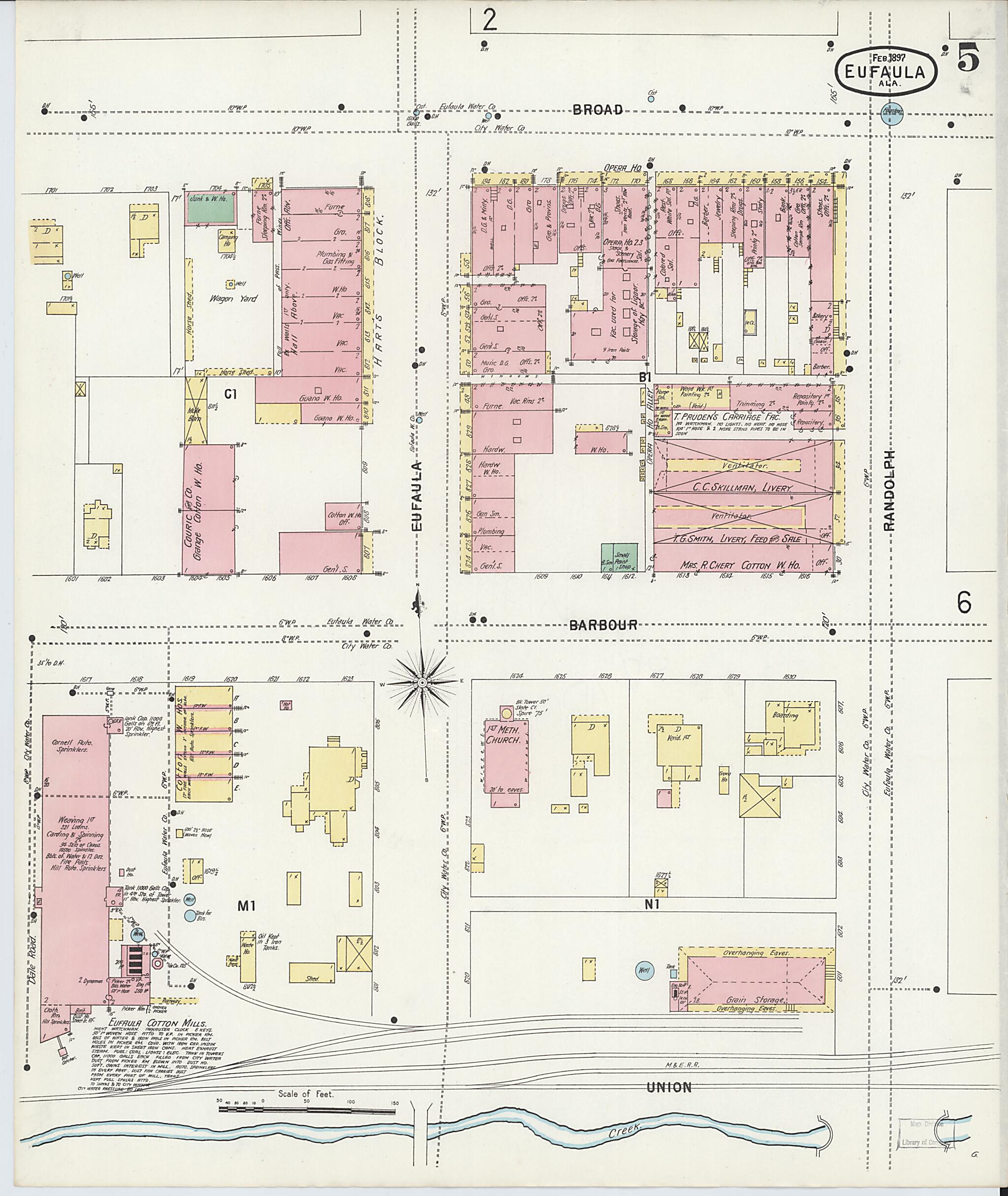 Eufaula, Barbour County, Alabama 1897 (Sheet 5 of 7) by Relic Map Company