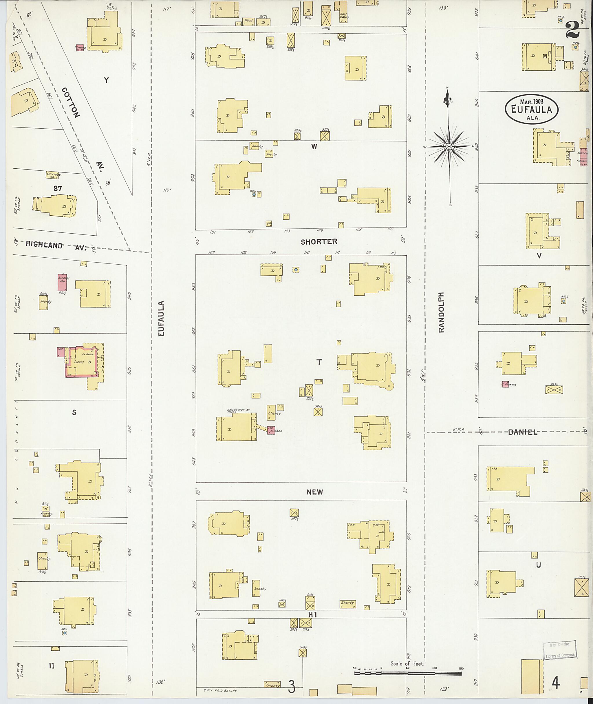 Eufaula, Barbour County, Alabama 1903 (Sheet 2 of 9) by Relic Map Company