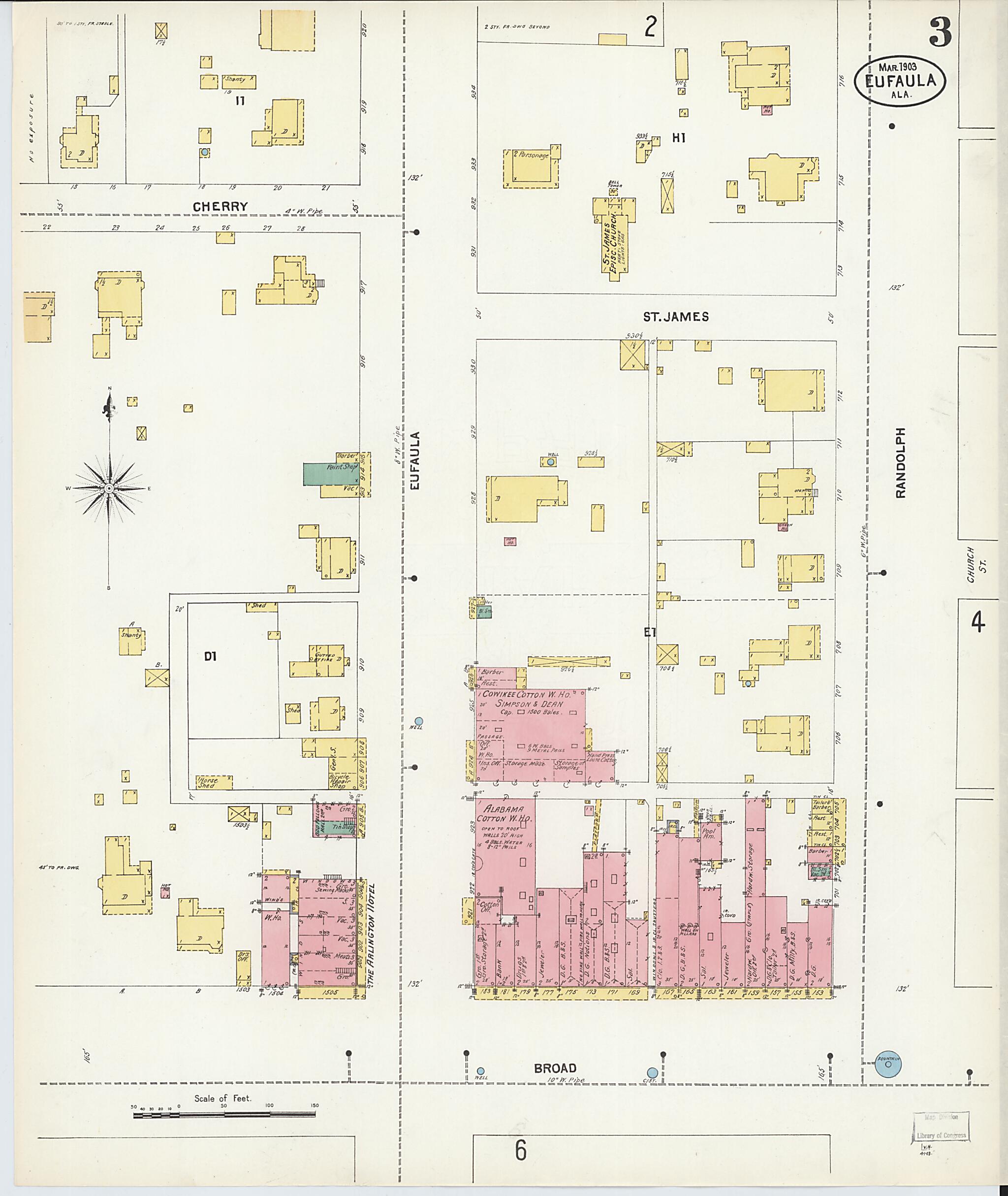 Eufaula, Barbour County, Alabama 1903 (Sheet 3 of 9) by Relic Map Company