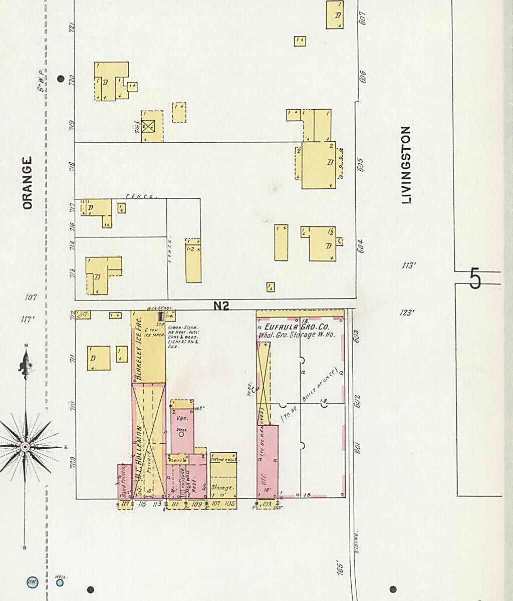 This old map of Eufaula, Barbour County, Alabama was created by Sanborn Map Company in 1903