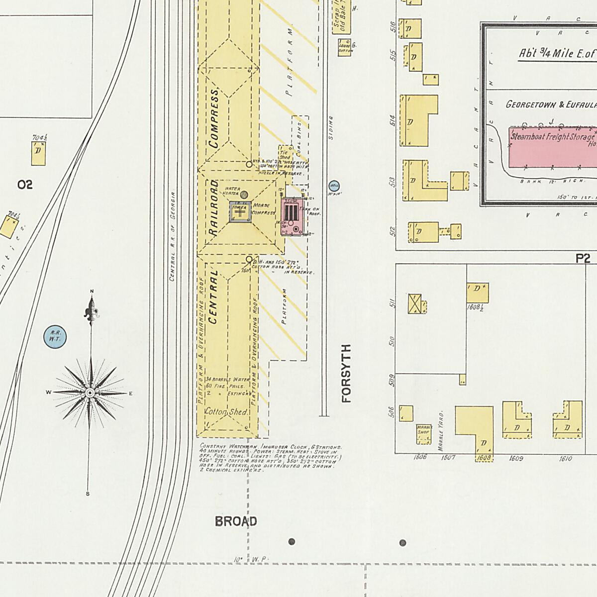 This old map of Eufaula, Barbour County, Alabama was created by Sanborn Map Company in 1903