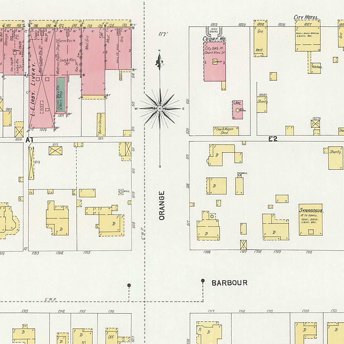 This old map of Eufaula, Barbour County, Alabama was created by Sanborn Map Company in 1903