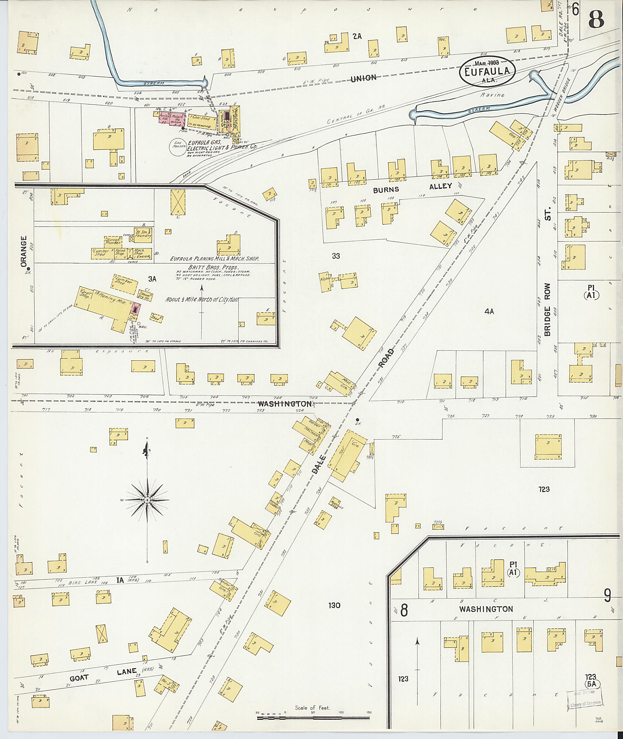 Eufaula, Barbour County, Alabama 1903 (Sheet 8 of 9) by Relic Map Company