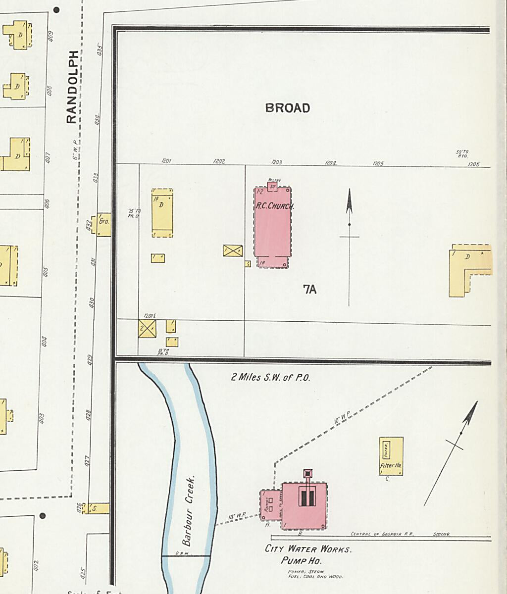 This old map of Eufaula, Barbour County, Alabama was created by Sanborn Map Company in 1903