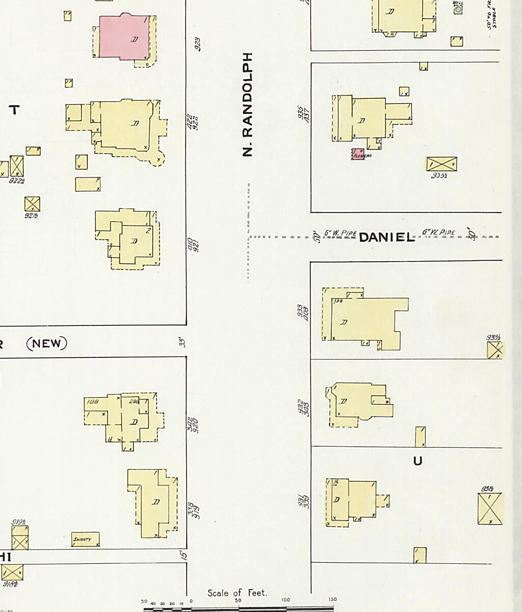 This old map of Eufaula, Barbour County, Alabama was created by Sanborn Map Company in 1910