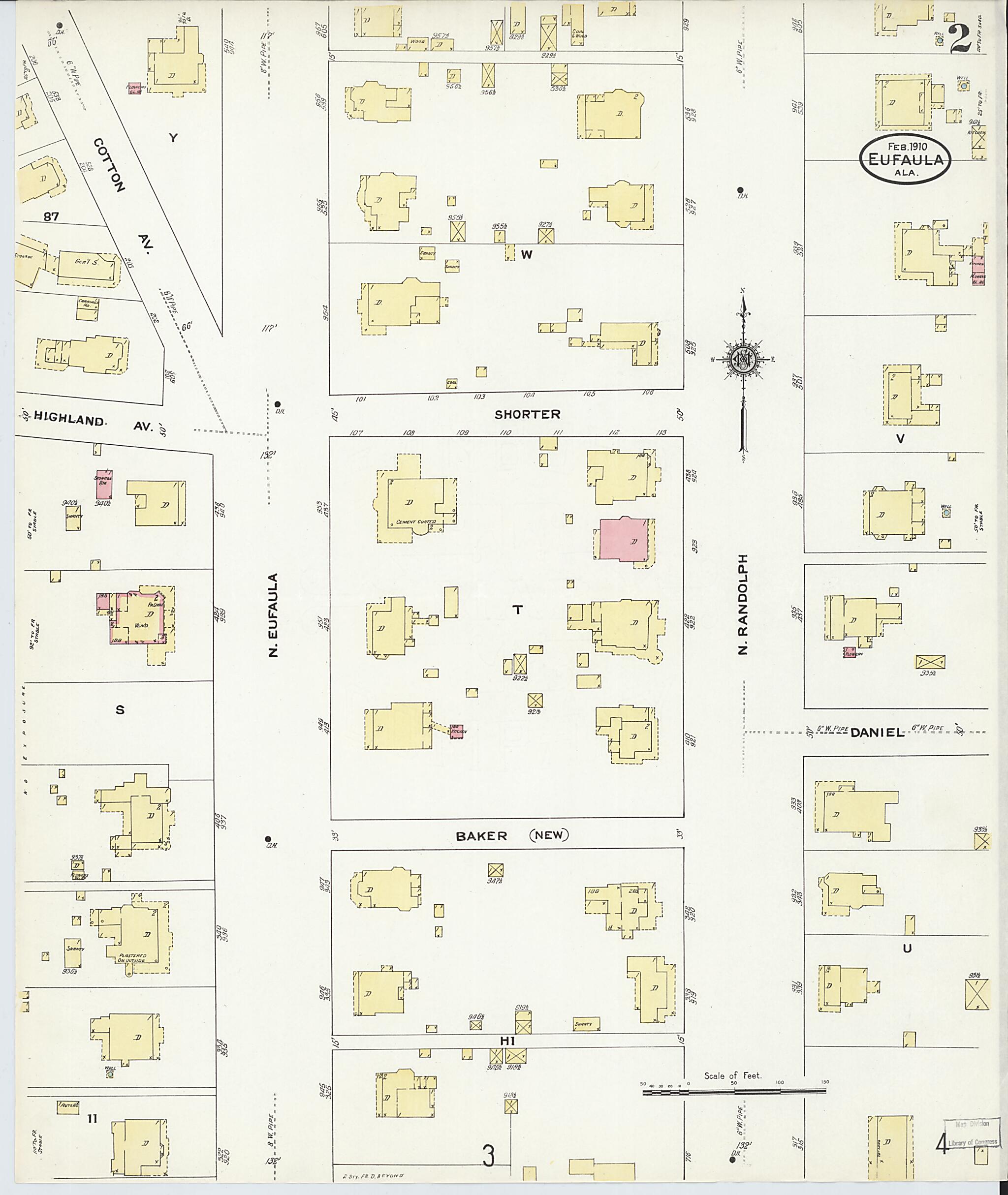Eufaula, Barbour County, Alabama 1910 (Sheet 2 of 9) by Relic Map Company