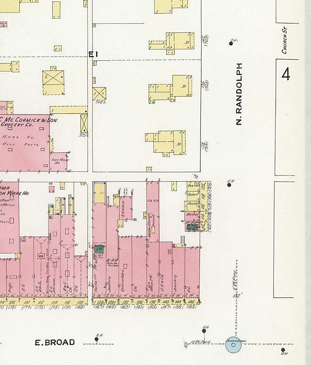 This old map of Eufaula, Barbour County, Alabama was created by Sanborn Map Company in 1910