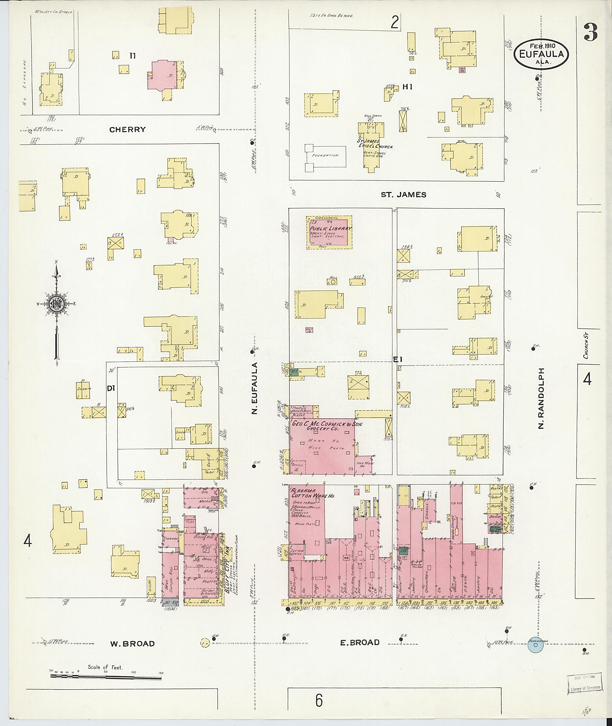 Eufaula, Barbour County, Alabama 1910 (Sheet 3 of 9) by Relic Map Company