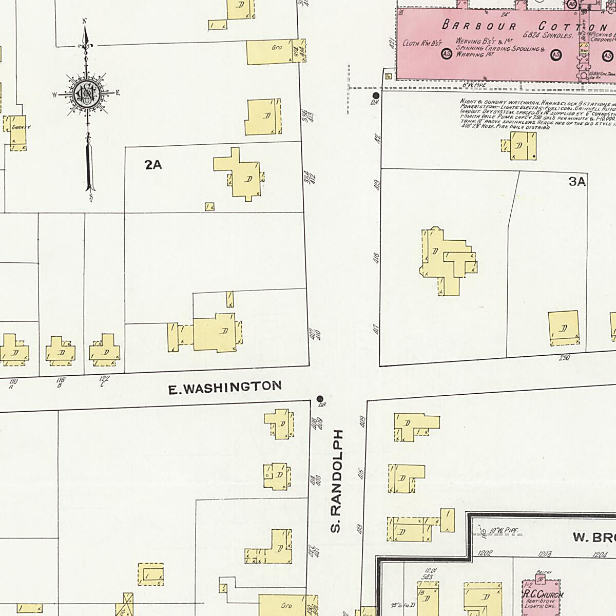 This old map of Eufaula, Barbour County, Alabama was created by Sanborn Map Company in 1910