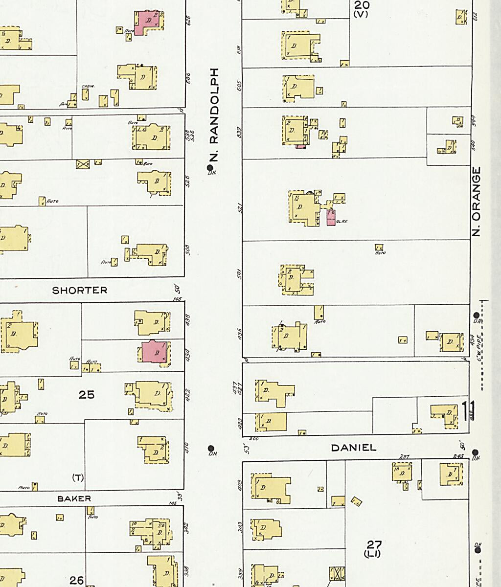 This old map of Eufaula, Barbour County, Alabama was created by Sanborn Map Company in 1920
