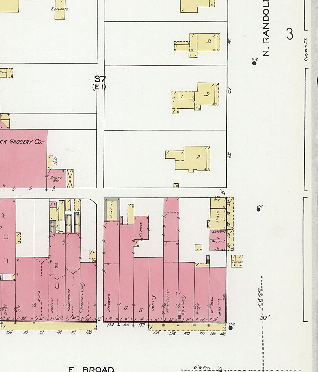 This old map of Eufaula, Barbour County, Alabama was created by Sanborn Map Company in 1920