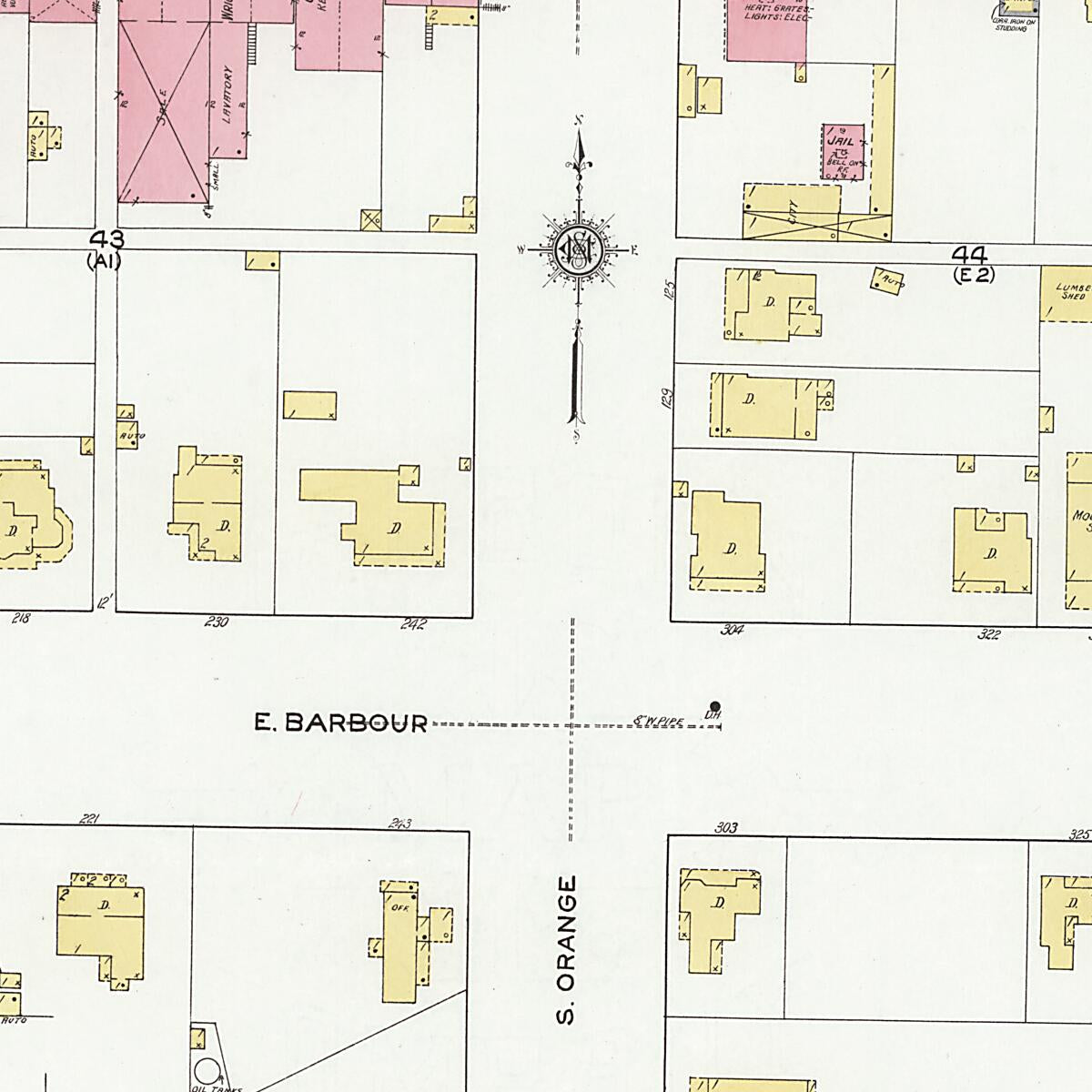 This old map of Eufaula, Barbour County, Alabama was created by Sanborn Map Company in 1920