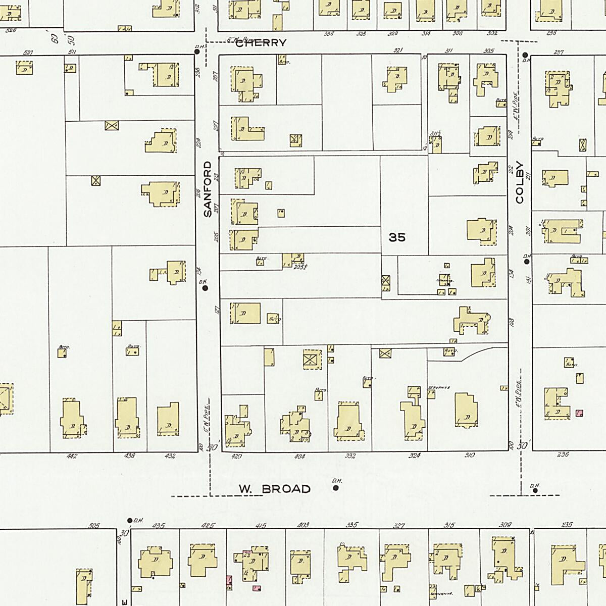 This old map of Eufaula, Barbour County, Alabama was created by Sanborn Map Company in 1920