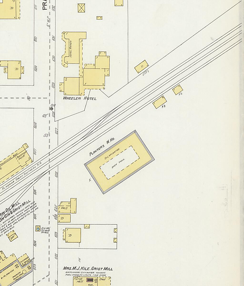 This old map of Eutaw, Greene County, Alabama was created by Sanborn Map Company in 1903