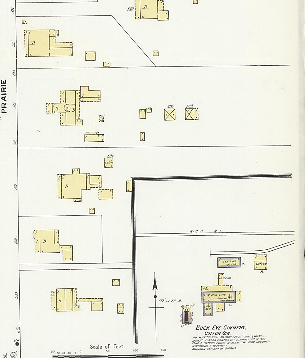 This old map of Eutaw, Greene County, Alabama was created by Sanborn Map Company in 1909