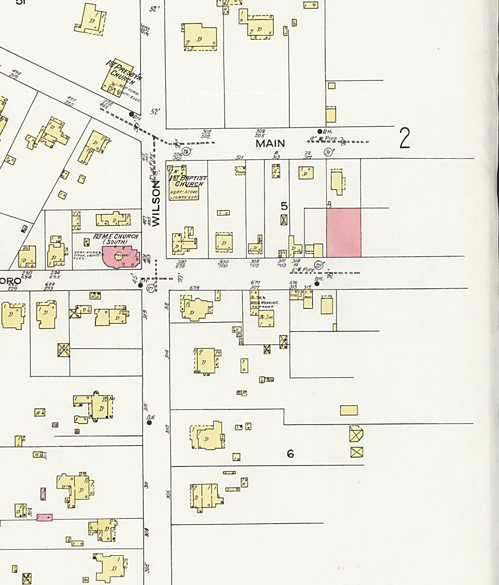 This old map of Eutaw, Greene County, Alabama was created by Sanborn Map Company in 1925