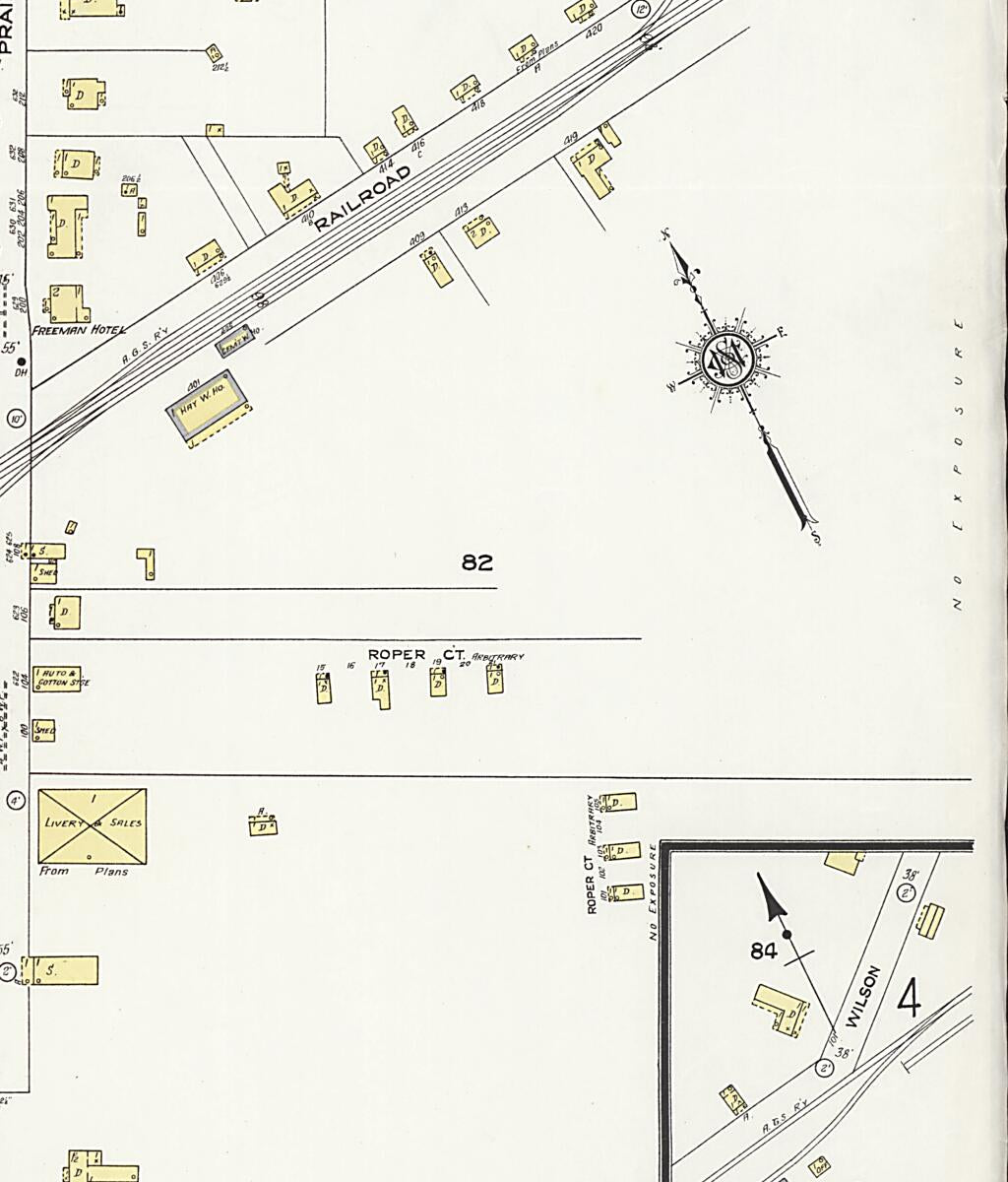 This old map of Eutaw, Greene County, Alabama was created by Sanborn Map Company in 1925