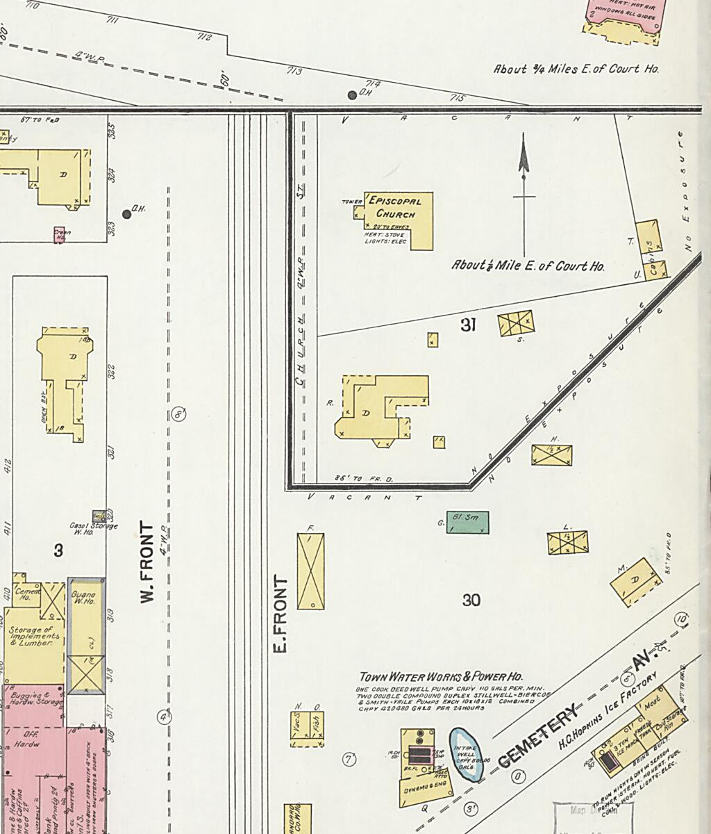 This old map of Evergreen, Conecuh County, Alabama was created by Sanborn Map Company in 1903