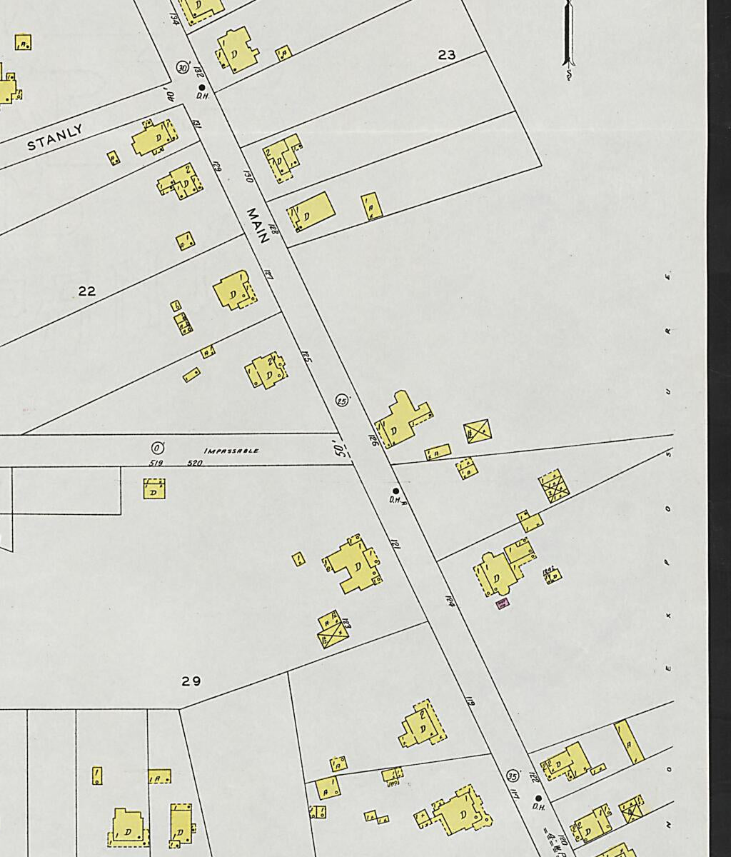 This old map of Evergreen, Conecuh County, Alabama was created by Sanborn Map Company in 1927