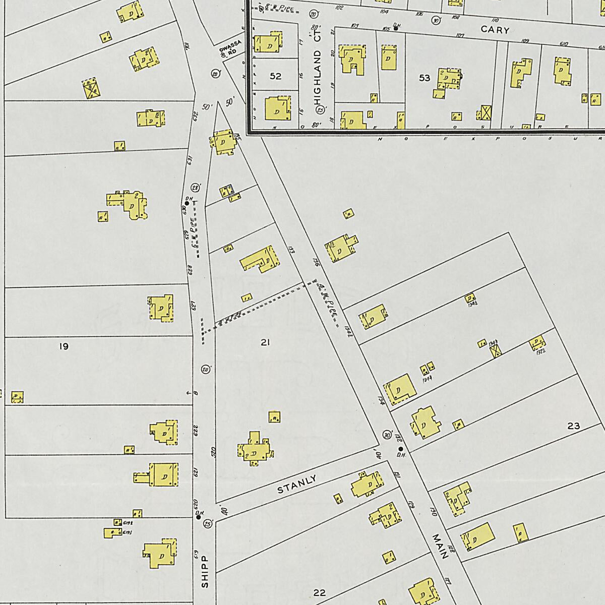 This old map of Evergreen, Conecuh County, Alabama was created by Sanborn Map Company in 1927