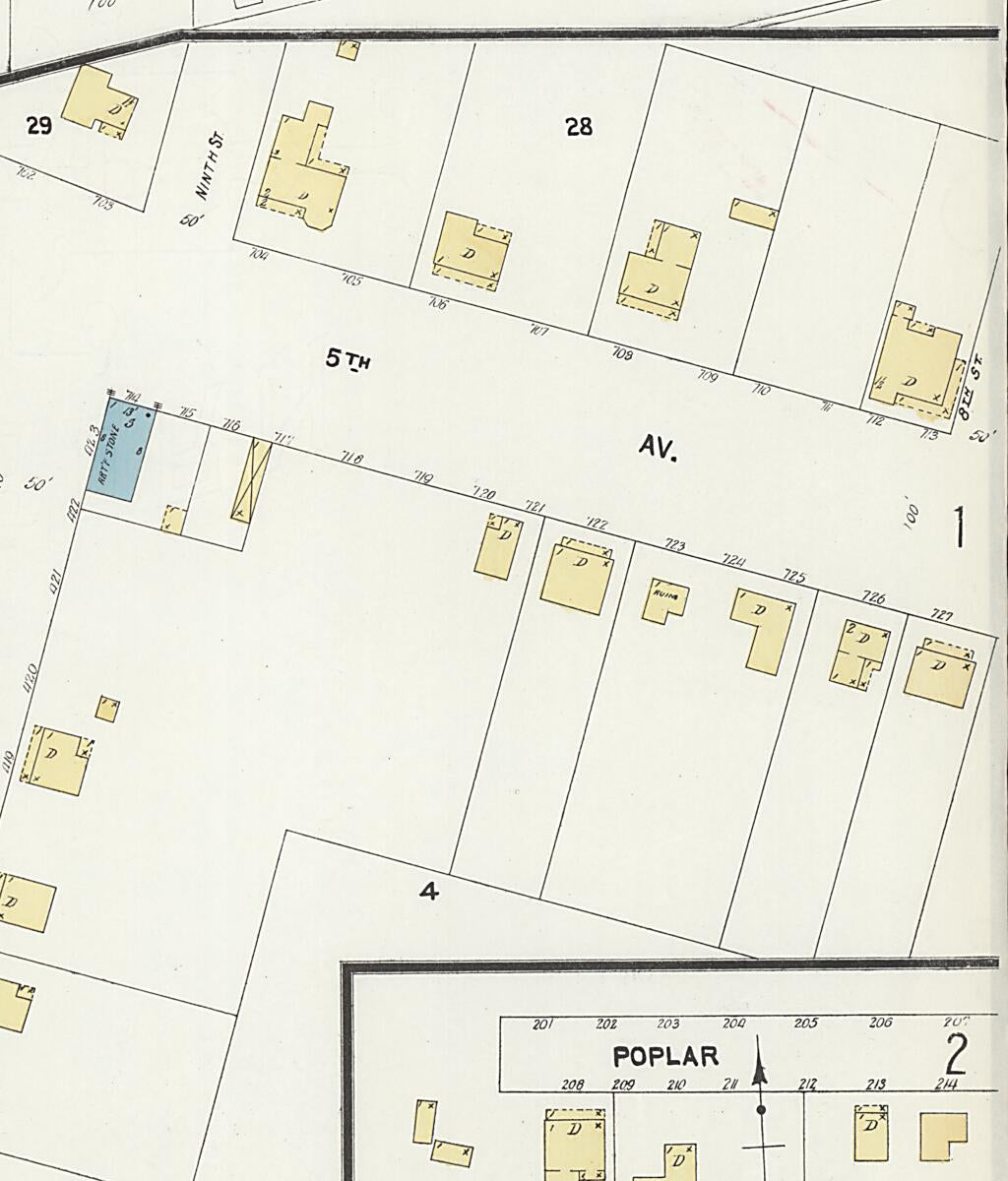 This old map of Lockhart, Covington County, Alabama was created by Sanborn Map Company in 1907