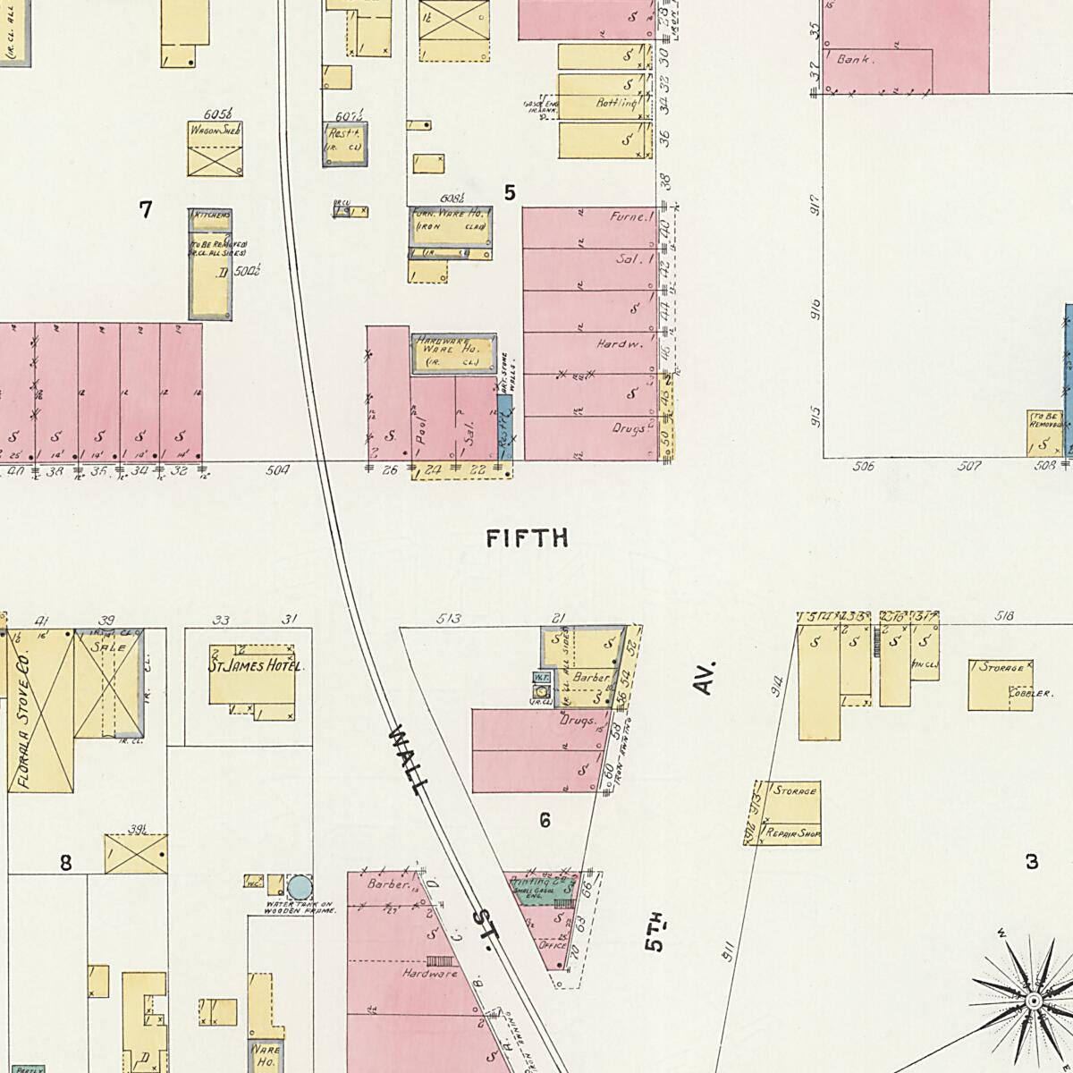 This old map of Lockhart, Covington County, Alabama was created by Sanborn Map Company in 1907