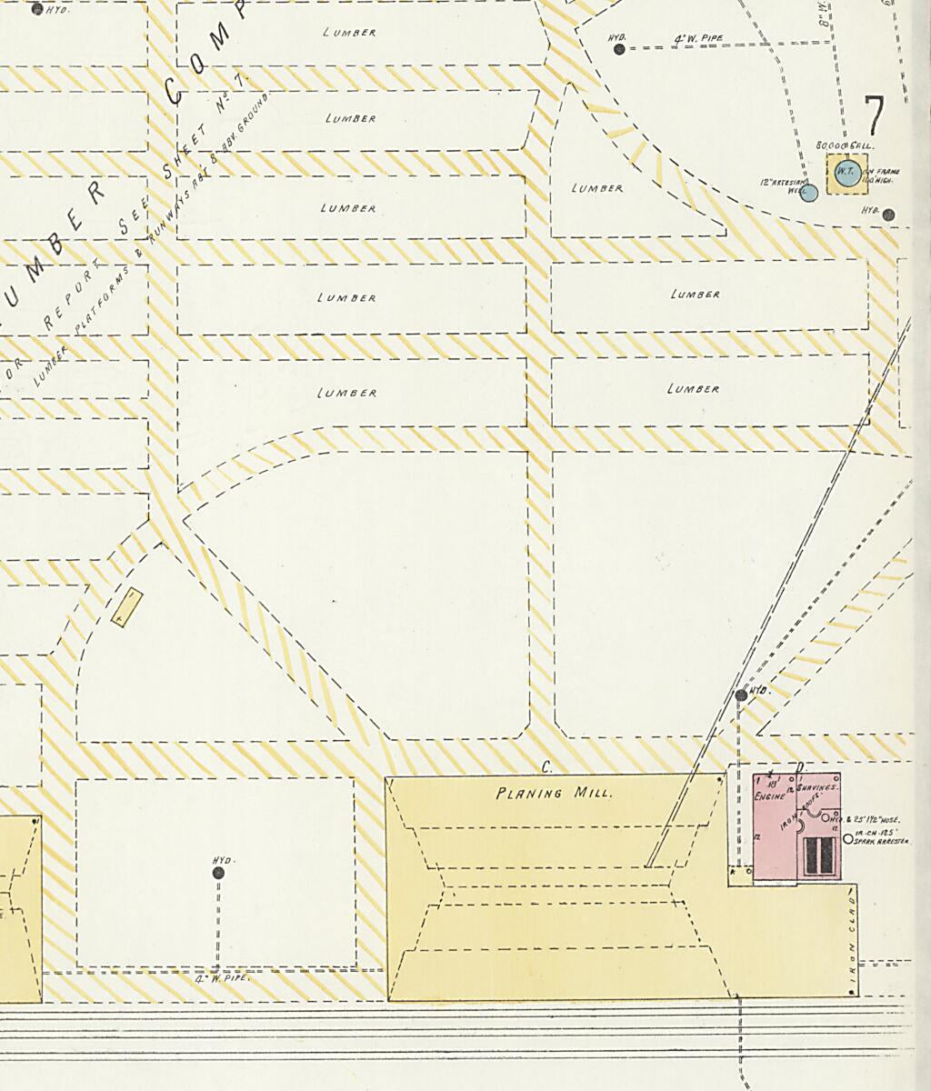 This old map of Lockhart, Covington County, Alabama was created by Sanborn Map Company in 1907