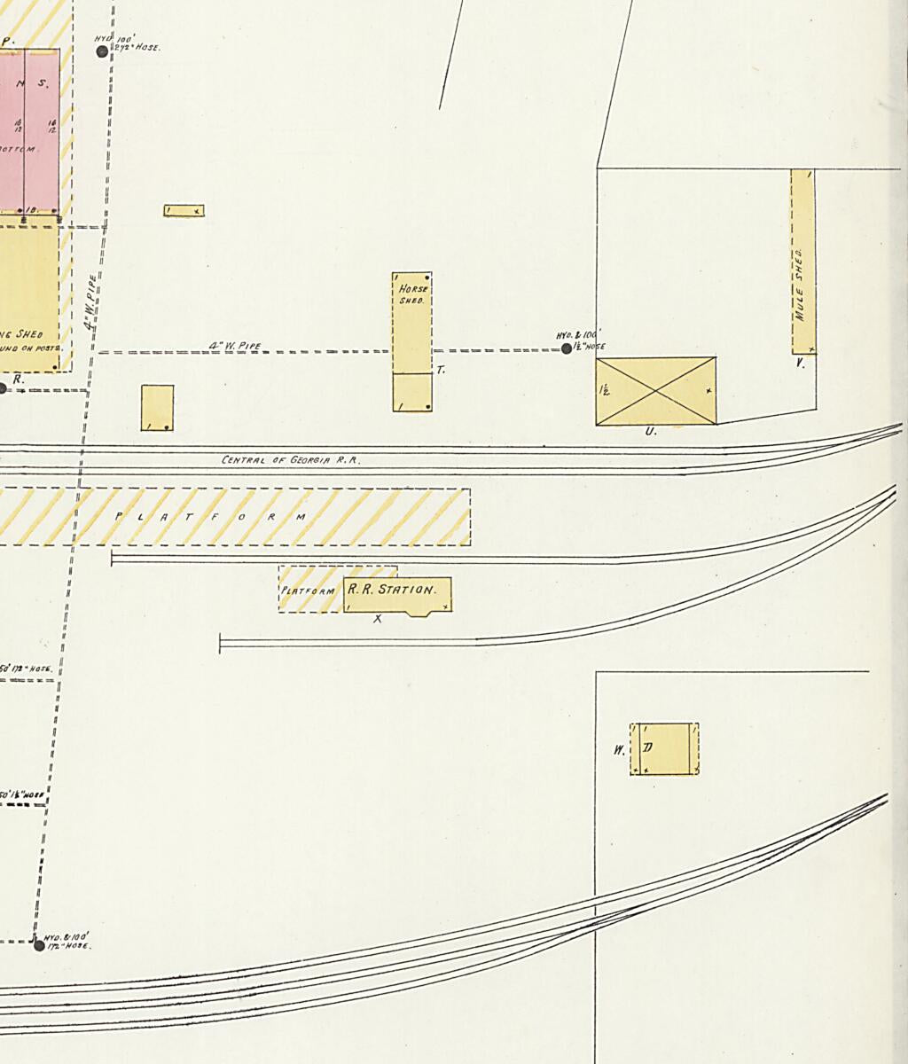 This old map of Lockhart, Covington County, Alabama was created by Sanborn Map Company in 1907