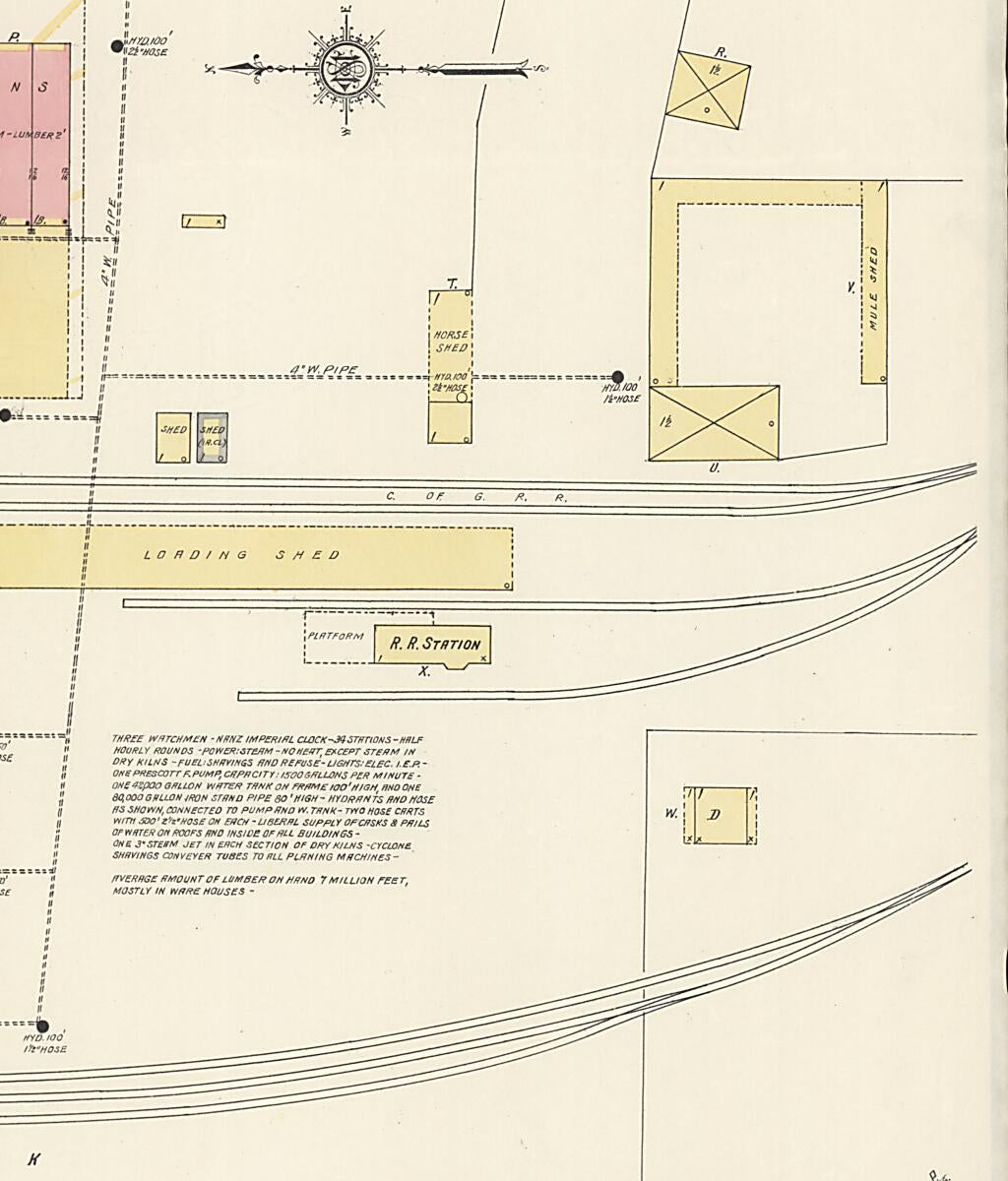 This old map of Lockhart, Covington County, Alabama was created by Sanborn Map Company in 1913
