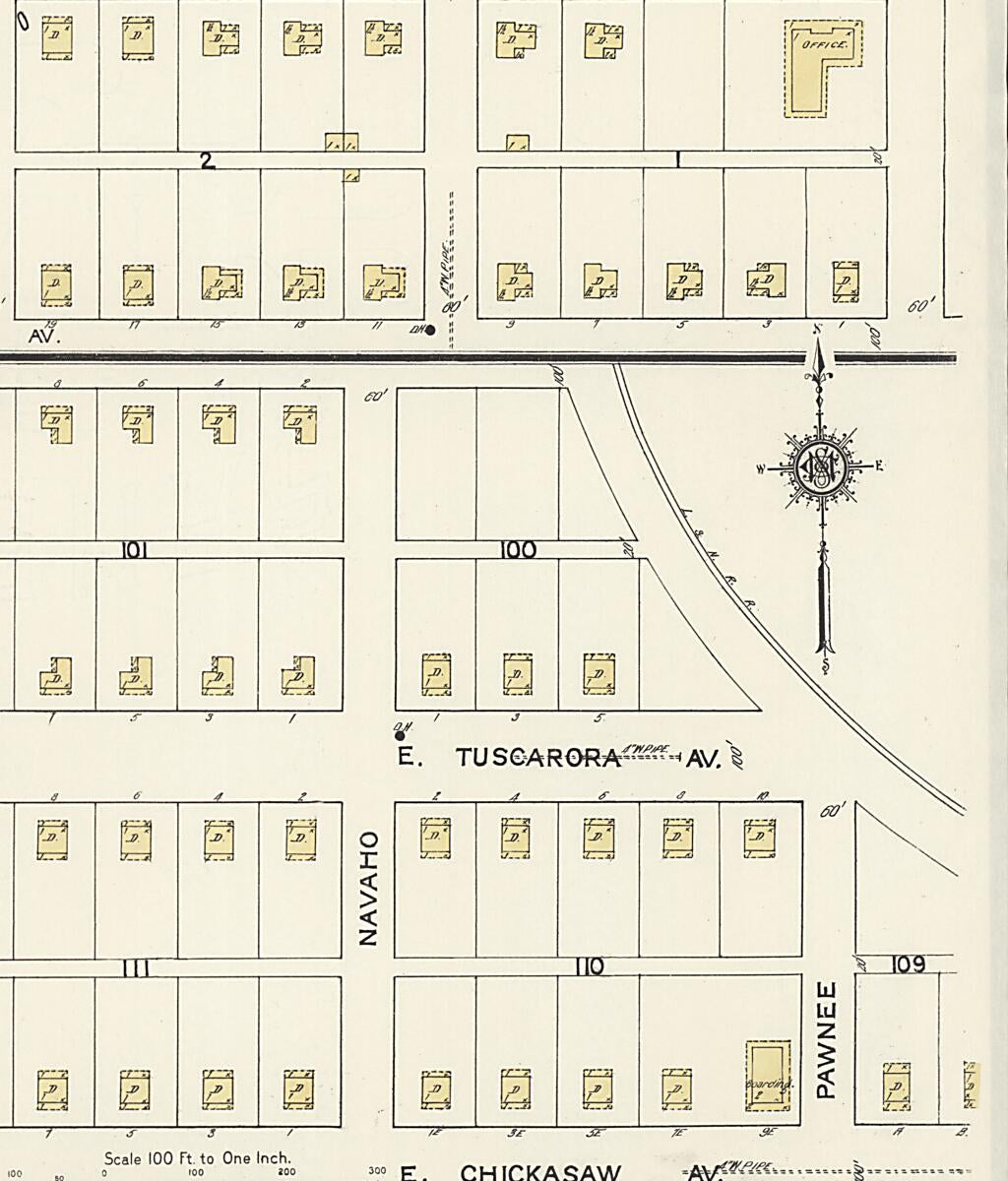 This old map of Lockhart, Covington County, Alabama was created by Sanborn Map Company in 1913