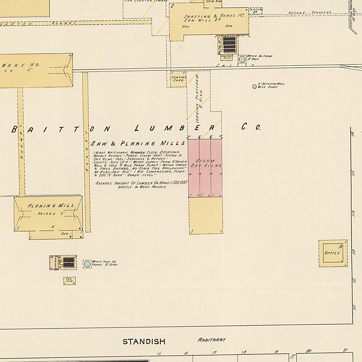 This old map of Lockhart, Covington County, Alabama was created by Sanborn Map Company in 1913