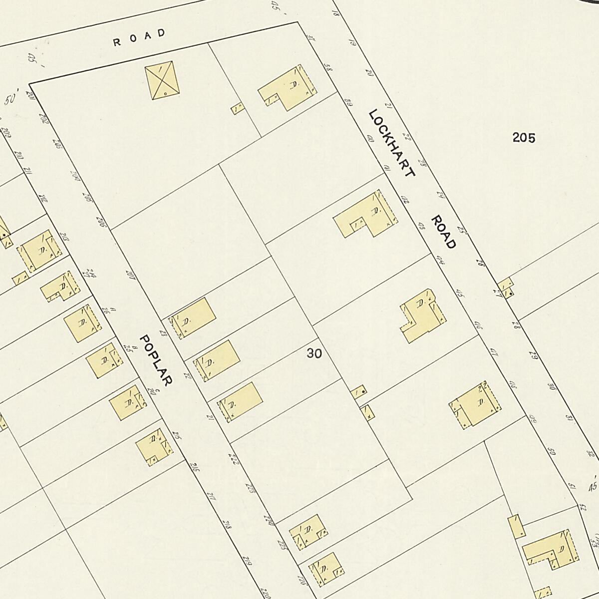 This old map of Lockhart, Covington County, Alabama was created by Sanborn Map Company in 1913