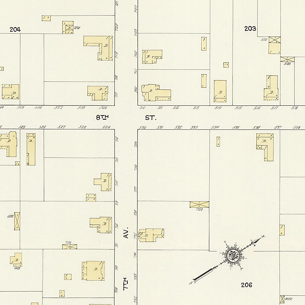 This old map of Lockhart, Covington County, Alabama was created by Sanborn Map Company in 1913