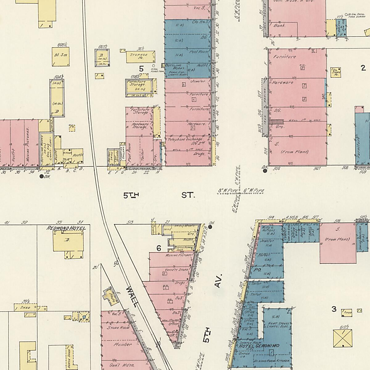 This old map of Lockhart, Covington County, Alabama was created by Sanborn Map Company in 1913