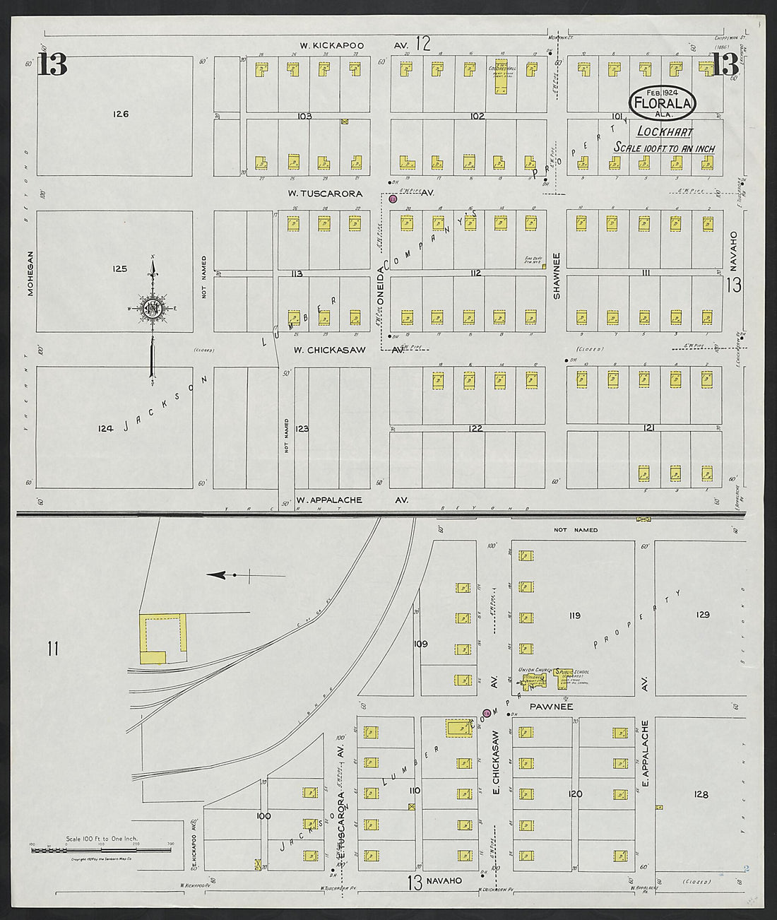 This old map of Paxton, Covington County, Florida was created by Sanborn Map Company in 1924