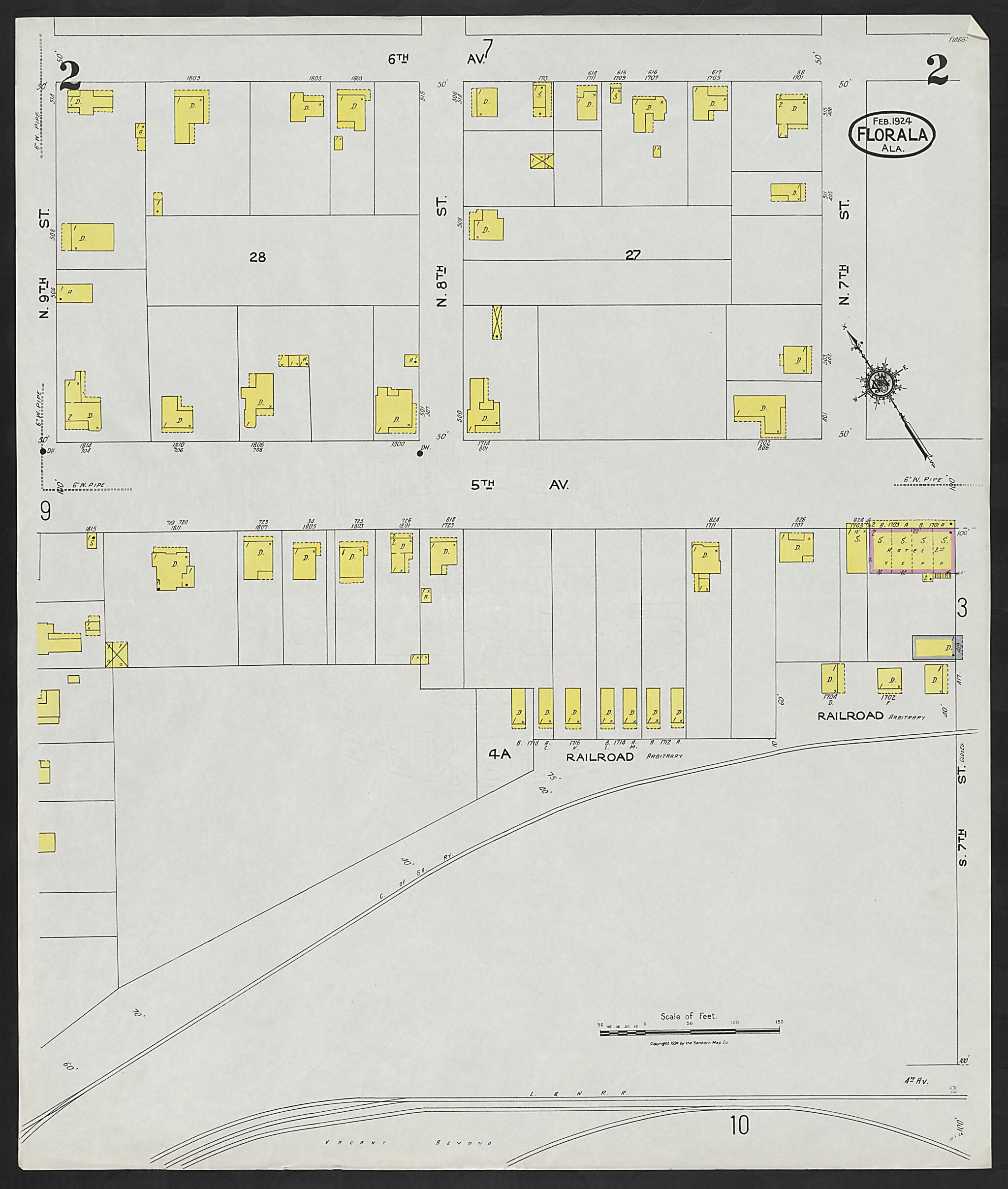 This old map of Paxton, Covington County, Florida was created by Sanborn Map Company in 1924