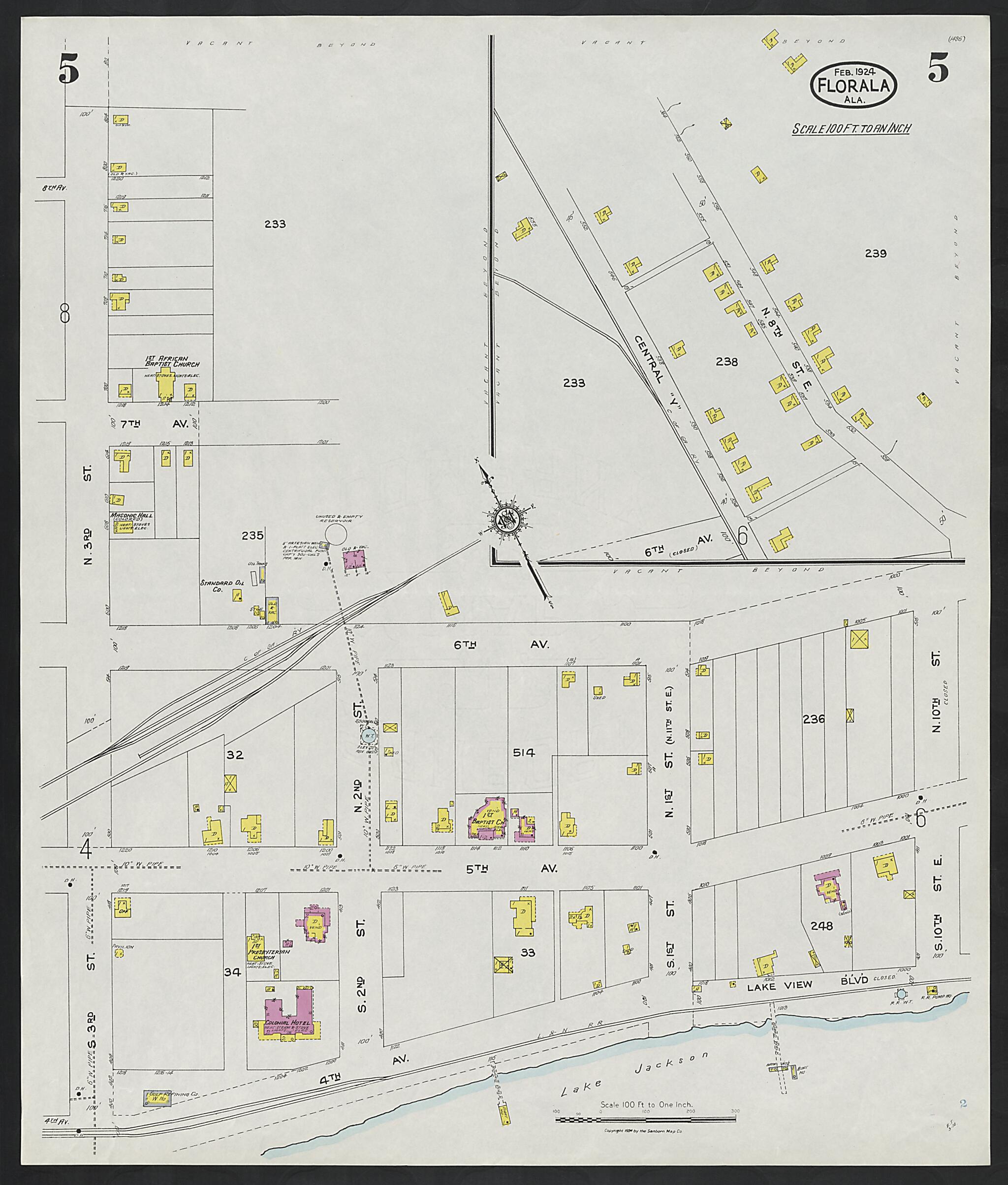 This old map of Paxton, Covington County, Florida was created by Sanborn Map Company in 1924