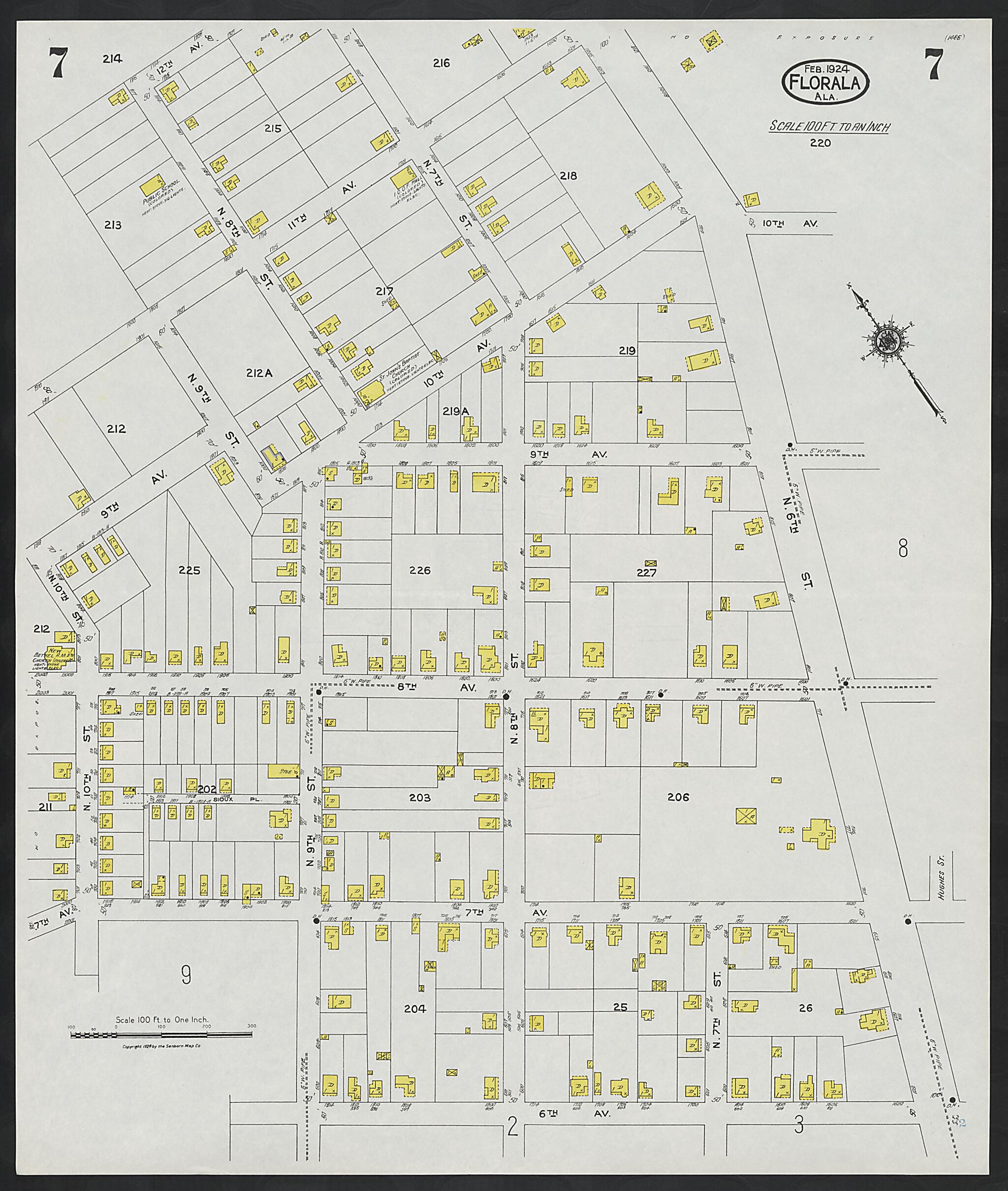 This old map of Paxton, Covington County, Florida was created by Sanborn Map Company in 1924