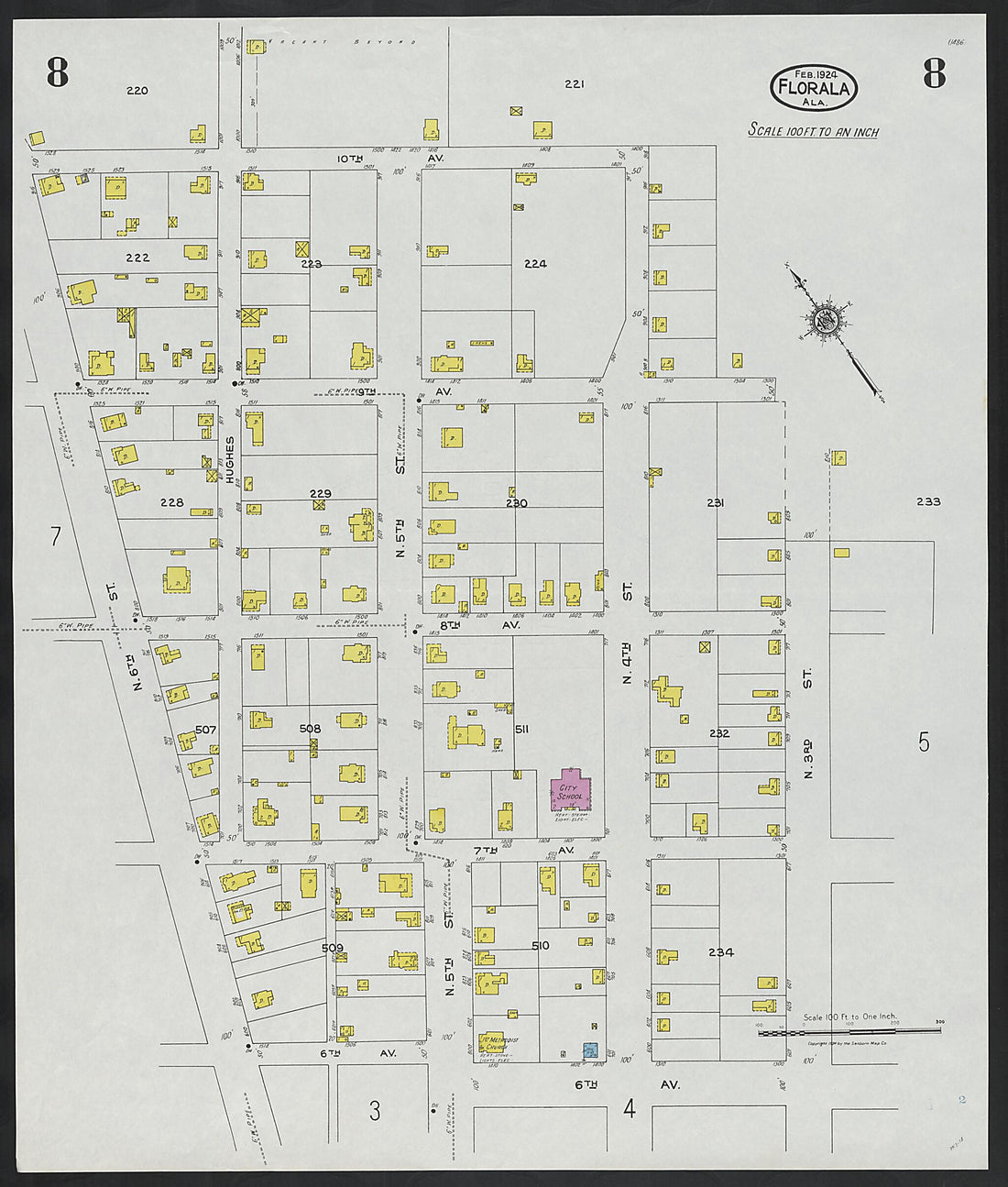 This old map of Paxton, Covington County, Florida was created by Sanborn Map Company in 1924