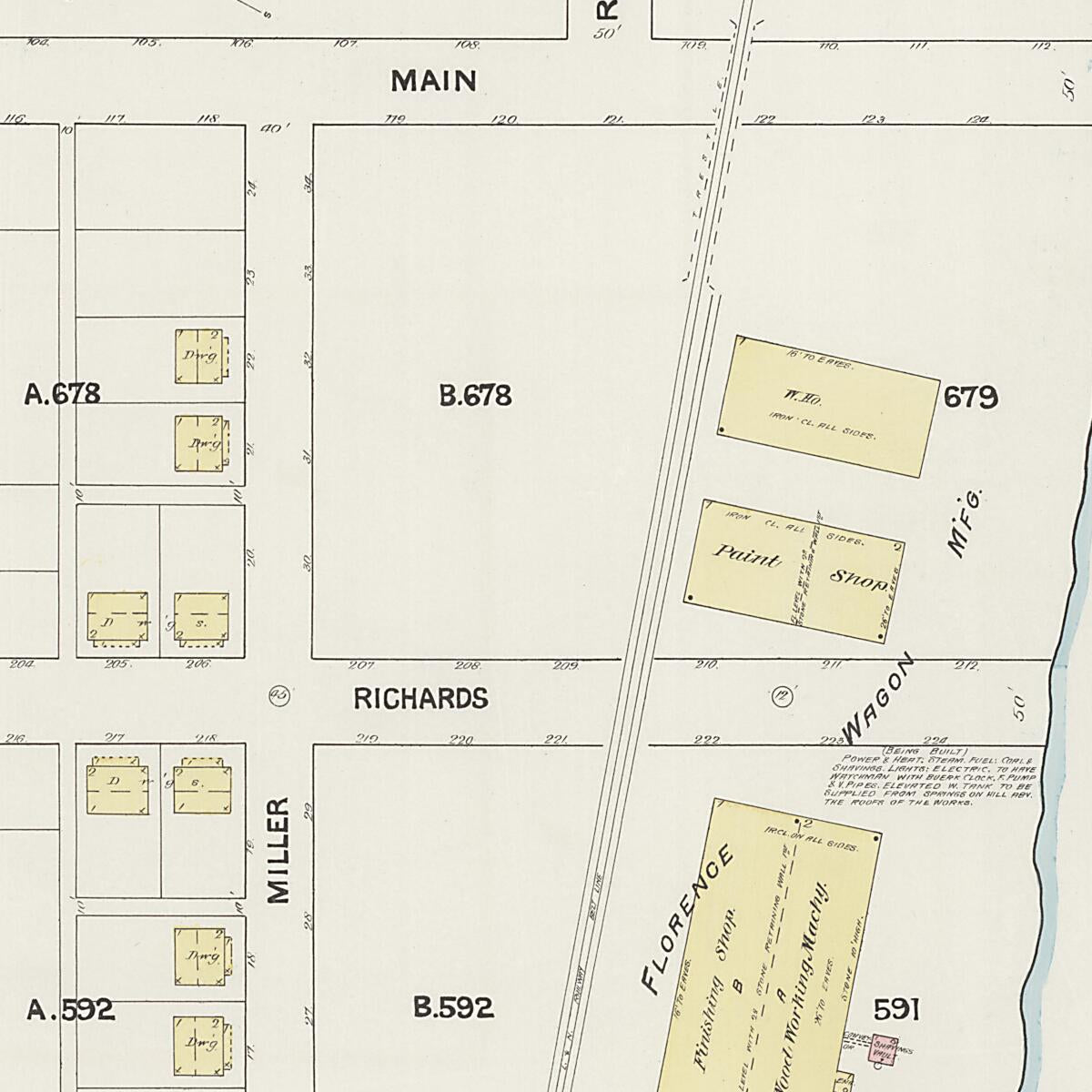 This old map of Florence, Lauderdale County, Alabama was created by Sanborn Map Company in 1889