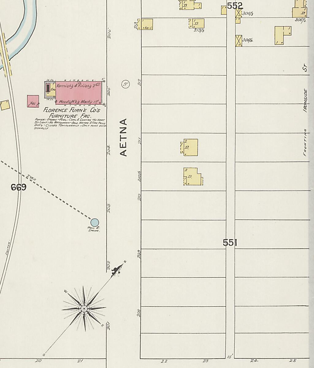 This old map of Florence, Lauderdale County, Alabama was created by Sanborn Map Company in 1894