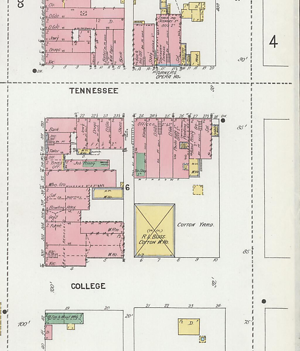 This old map of Florence, Lauderdale County, Alabama was created by Sanborn Map Company in 1899