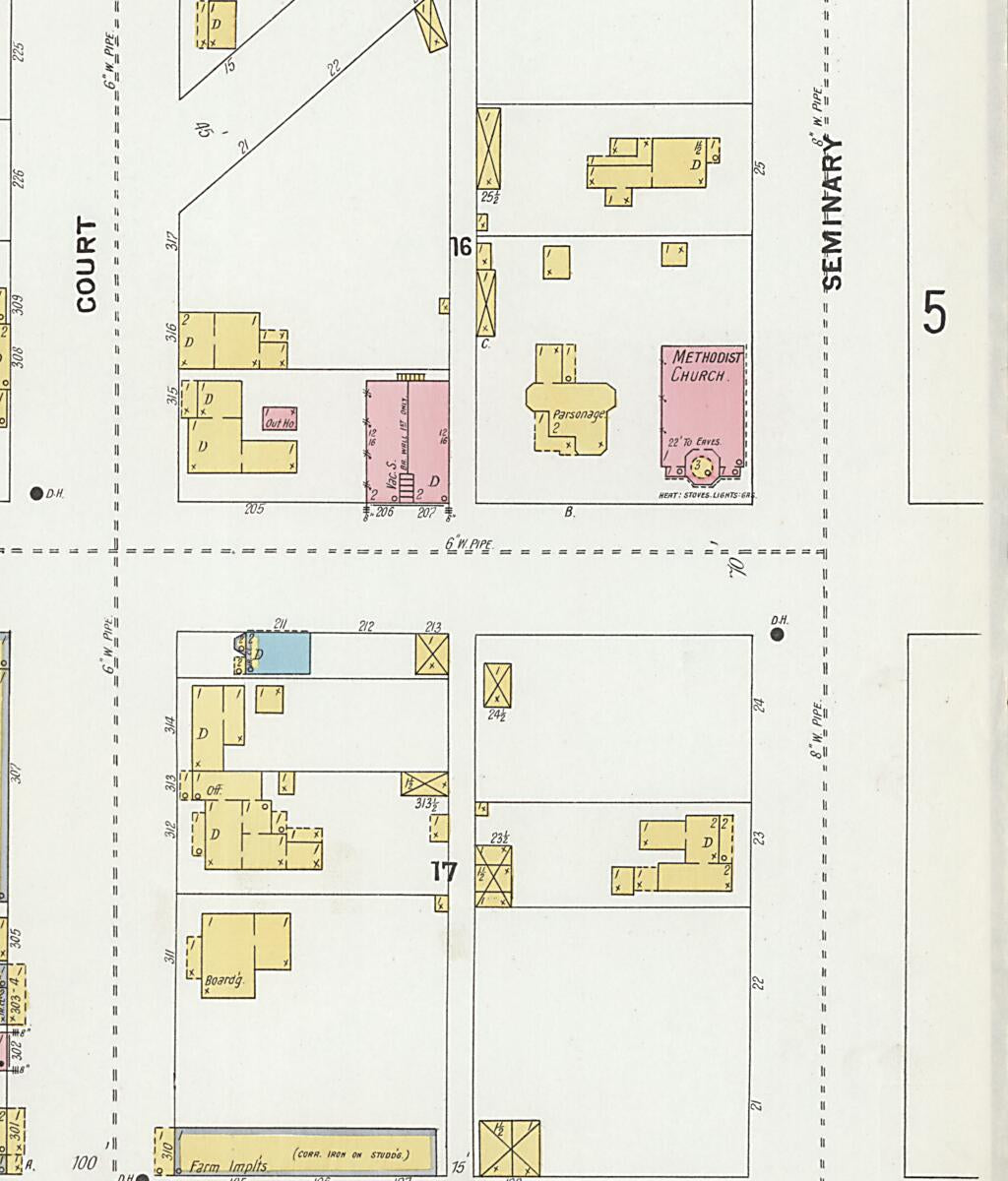 This old map of Florence, Lauderdale County, Alabama was created by Sanborn Map Company in 1899