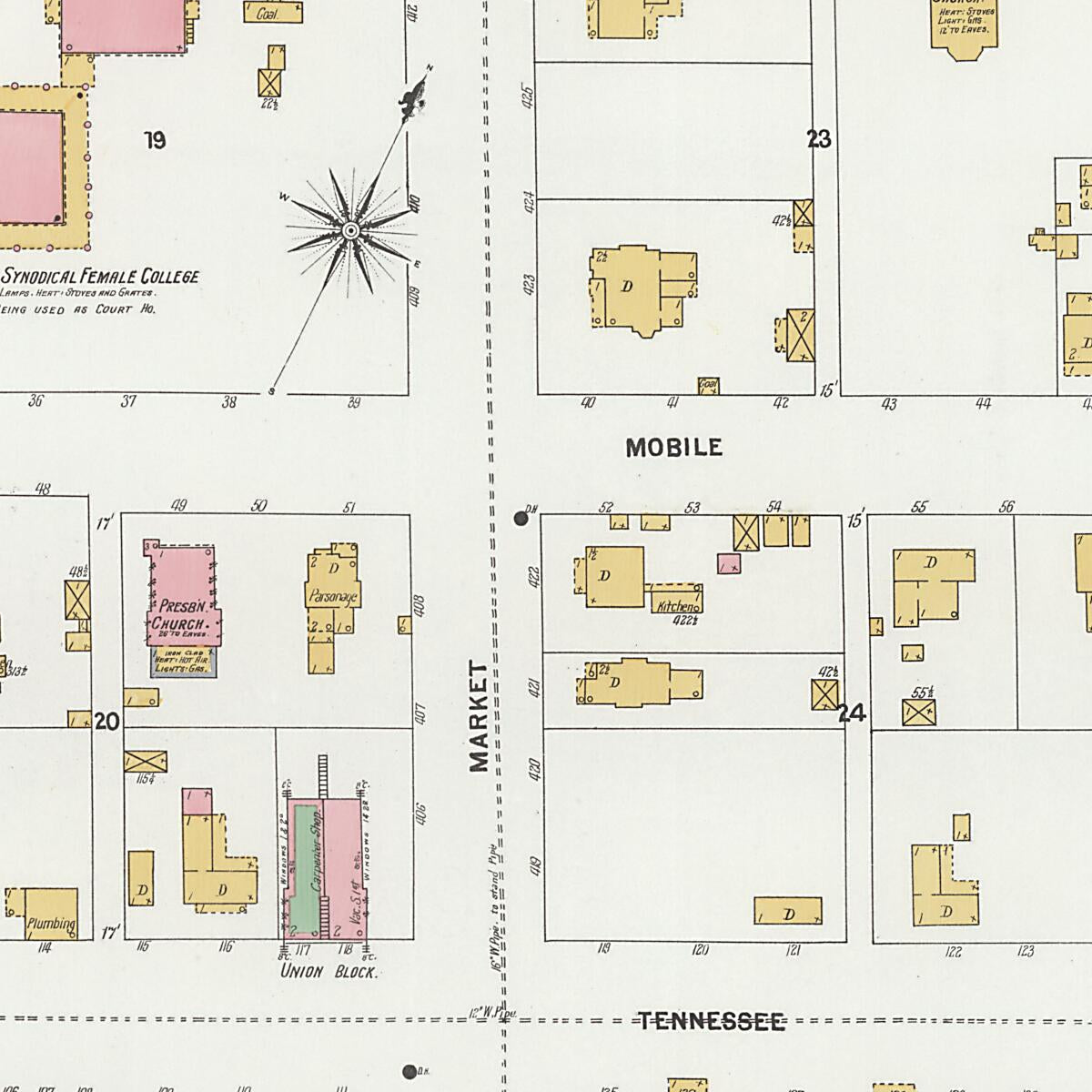This old map of Florence, Lauderdale County, Alabama was created by Sanborn Map Company in 1899