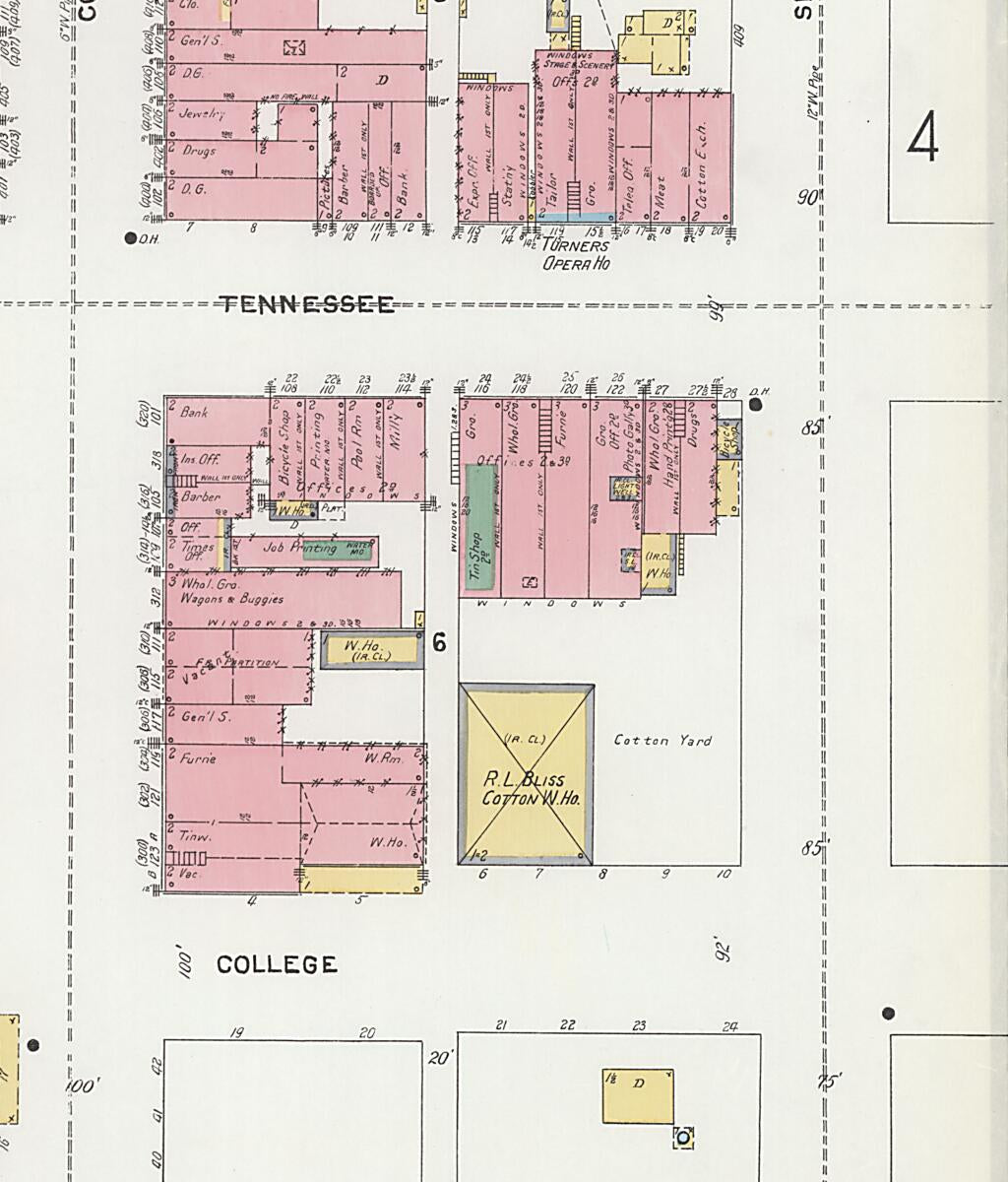 This old map of Florence, Lauderdale County, Alabama was created by Sanborn Map Company in 1905