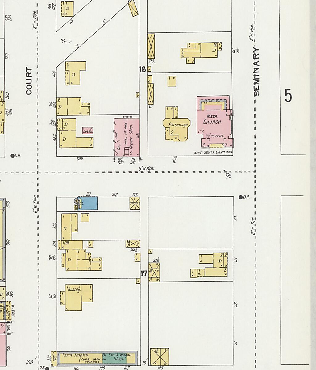 This old map of Florence, Lauderdale County, Alabama was created by Sanborn Map Company in 1905
