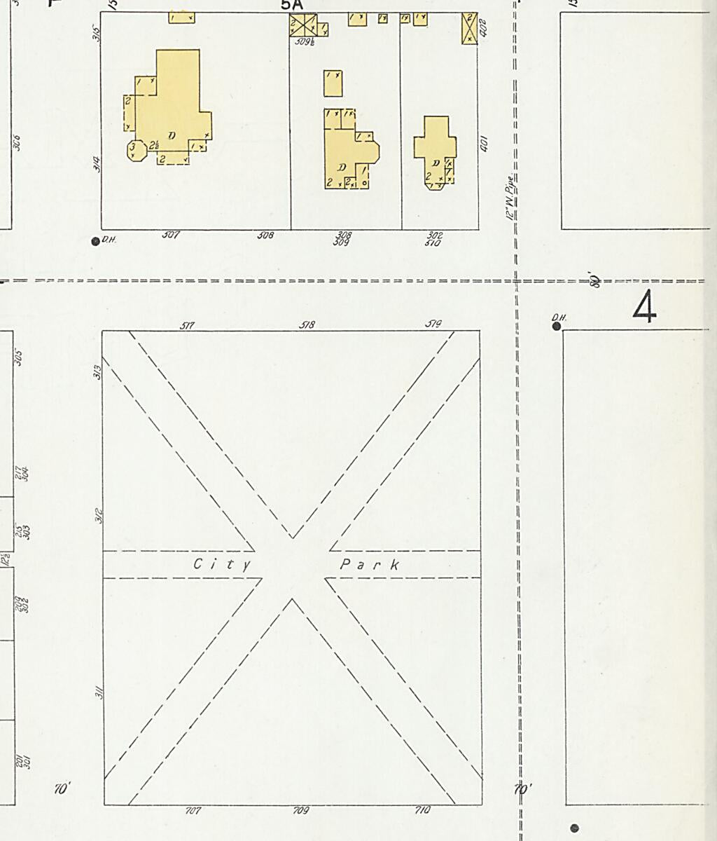 This old map of Florence, Lauderdale County, Alabama was created by Sanborn Map Company in 1905