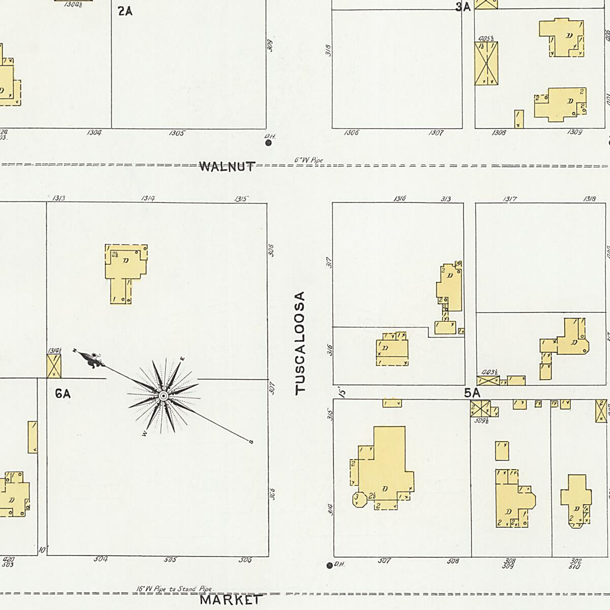 This old map of Florence, Lauderdale County, Alabama was created by Sanborn Map Company in 1905
